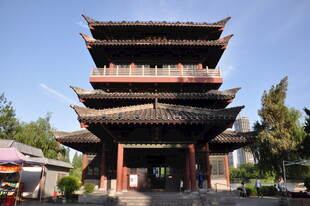 中式古塔楼建筑景观