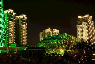城市璀璨夜景灯光秀