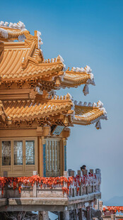 中式古建筑飞檐景观