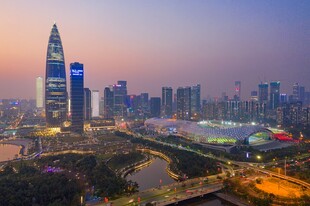 深圳城市夜景璀璨风光