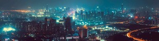城市夜景璀璨灯光秀
