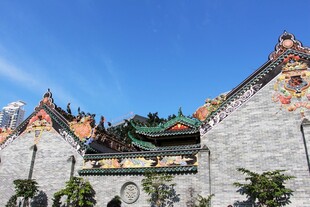 中式古建筑大门景观