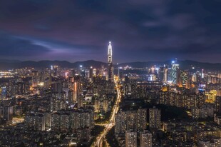 深圳璀璨夜景俯瞰图
