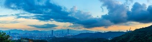 城市夕阳晚霞