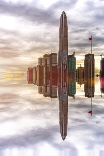 梦幻城市镜像天空景观