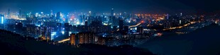 城市夜景俯瞰图