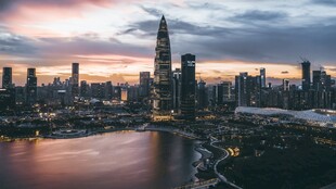 深圳湾人才公园日落景色