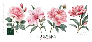 粉色花卉素材