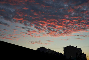 晚霞 天空 暮色 建筑 夕阳 
