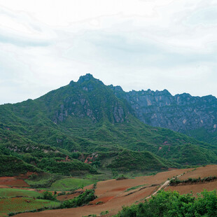 山峦叠翠间的田园风光