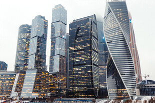 莫斯科现代摩天大楼景观