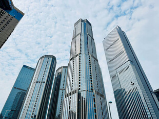 都市摩天大楼建筑群