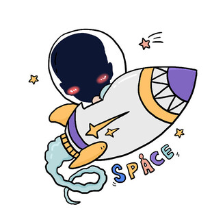 可爱外星人卡通人物迎宾牌