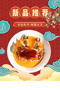 大闸蟹促销海报