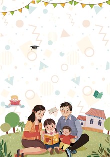 温馨家庭户外欢乐时光