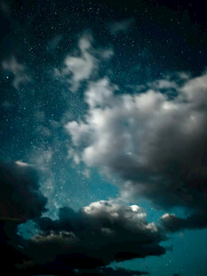 夜空下的厚重云层