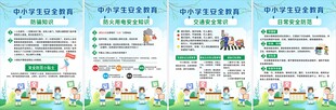 校园中小学生安全教育知识宣传图