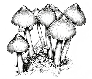 手绘鸡枞失量图