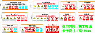 施工现场分区安全警示牌合集