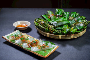 美味粽叶包菜肴
