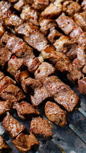 烤肉串特写