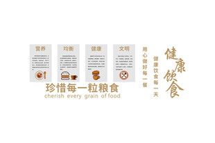 健康轻食套餐文化墙设计