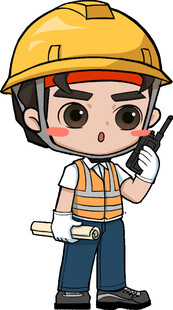 卡通建筑工人形象