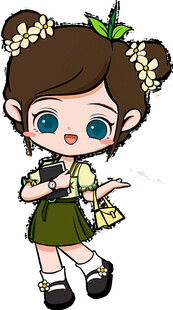 可爱双马尾女孩手持相机