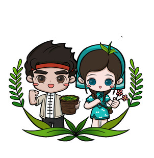 卡通版许仙白娘子形象