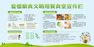爱粮节粮文明用餐宣传栏