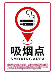 吸烟点标识牌