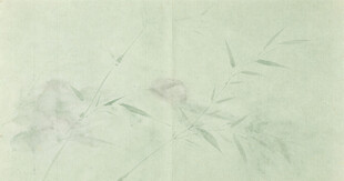水墨风写意竹叶画