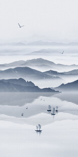 意境山水背景