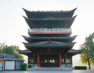 中式古建筑塔楼景观