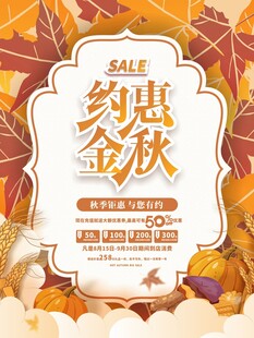 服装服饰秋天上新款促销海报背景