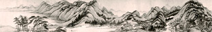 水墨风格山峦美景