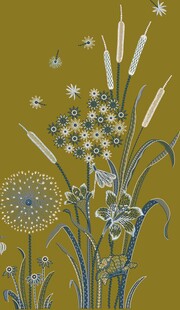 手绘花卉图案清新自然风