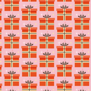 粉色背景的礼物图案