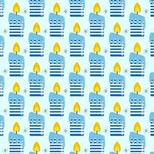 蓝色蜡烛图案背景
