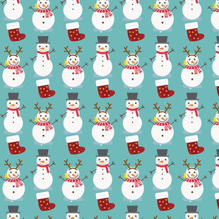 雪人图案背景图