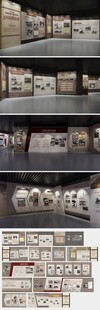 复古风格建筑展厅展墙展馆设计图