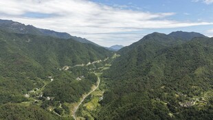 山间美景俯瞰图