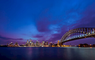 悉尼港湾大桥夜景风光