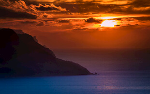 海边壮丽日落美景