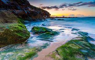 海岸黄昏美景