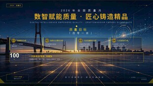 2026质量月海报蓝
