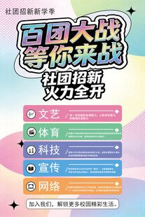 社团招聘海报