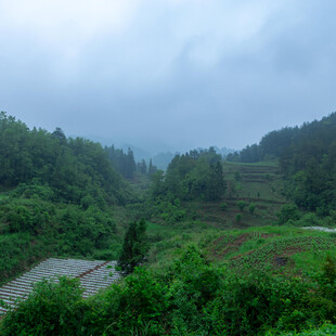 山间田园景色