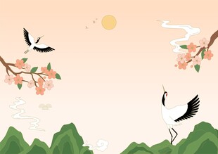 国风山水插画