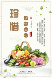 食堂文化展板 珍惜
